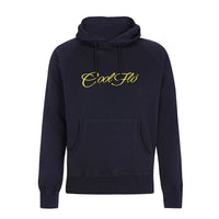 Classic Script Navy Cool Flo hoody - front shot