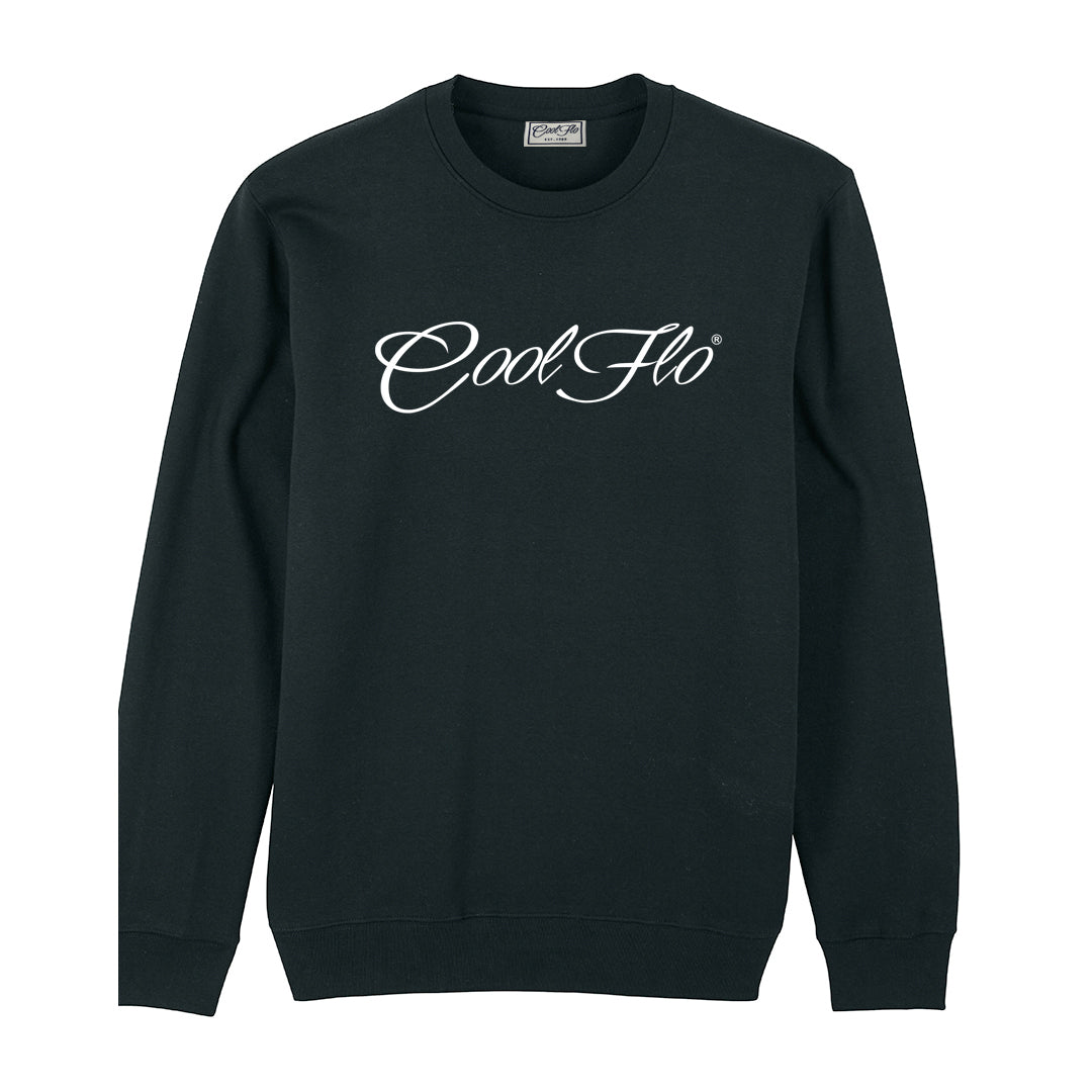 Classic Script Cool Flo Black Sweatshirt - front shot