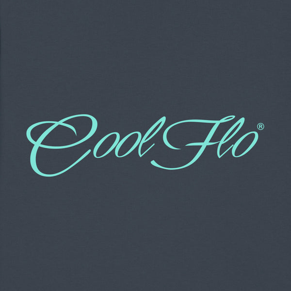 Classic Script Charcoal Cool Flo Sweatshirt - close-up mint-green print