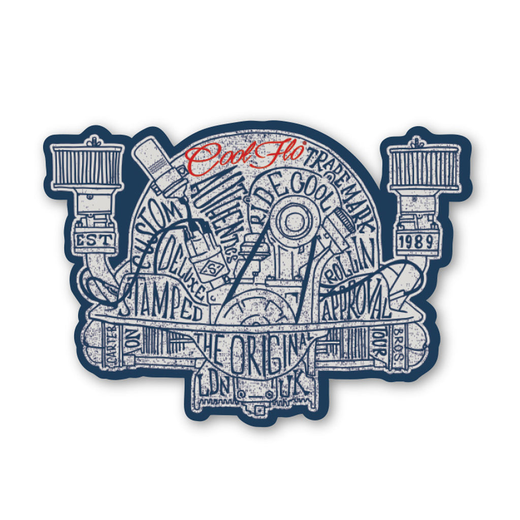 Ride Cool Flat 4 Decal – Sticker for Air-Cooled Rides – Cool Flo