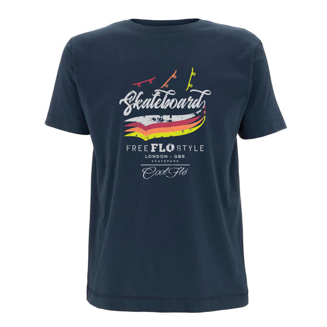Free Flo Skateboards - Cool Flo denim blue t-shirt