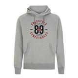 Cool Flo Grey Freestyle Champs Hoody with red and black text.