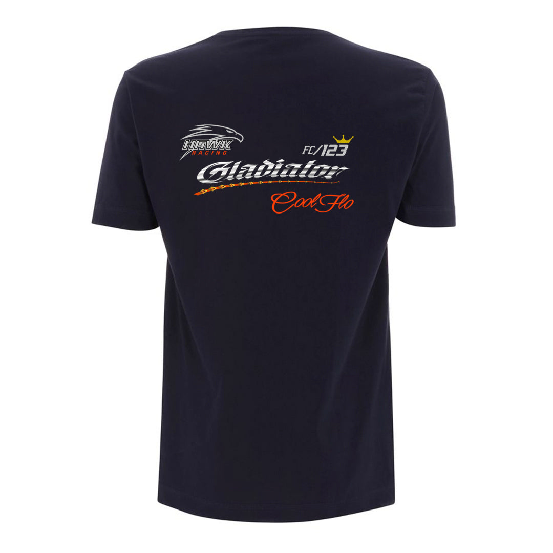 Gladiator Cool Flo Back-Print Navy T-shirt