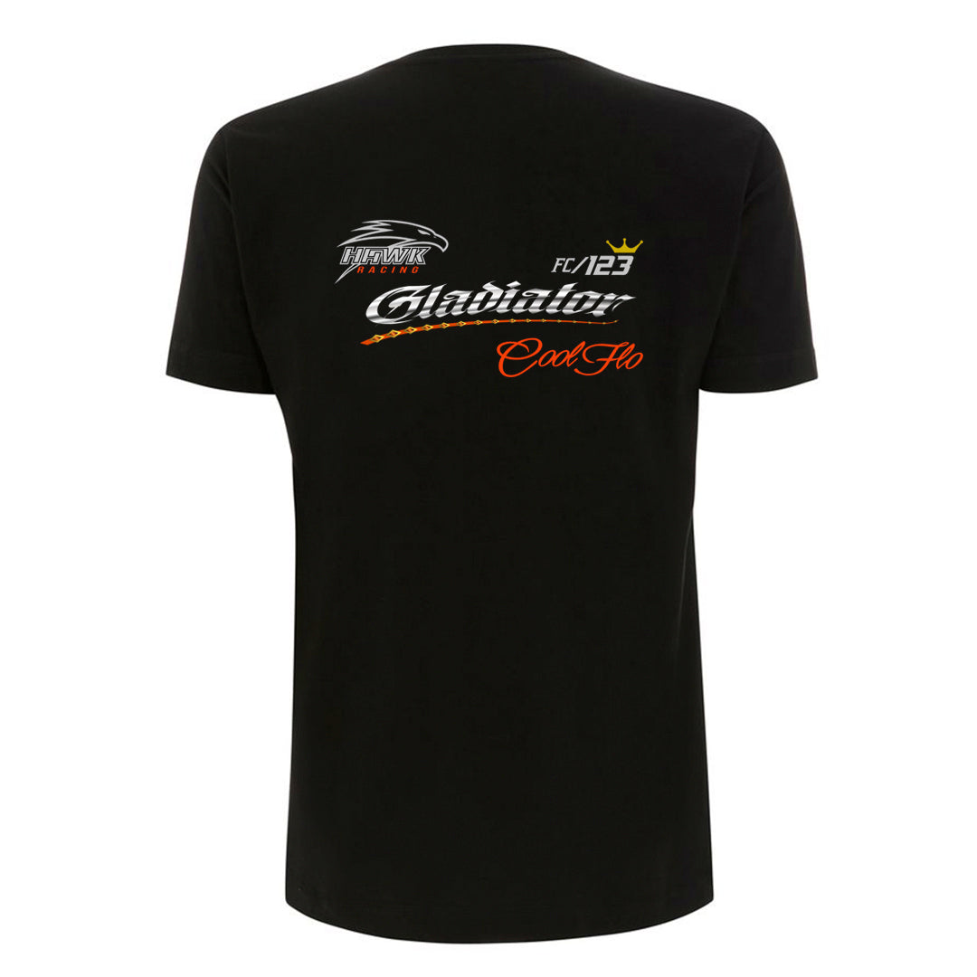 Gladiator Cool Flo Back-Print black t-shirt