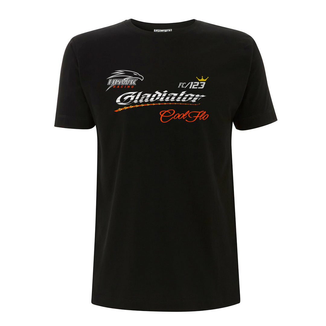 Gladiator Cool Flo front-print black t-shirt