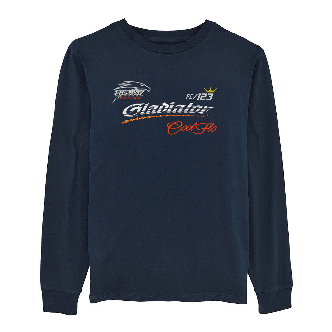 Gladiator Cool Flo navy long-sleeve tee - front