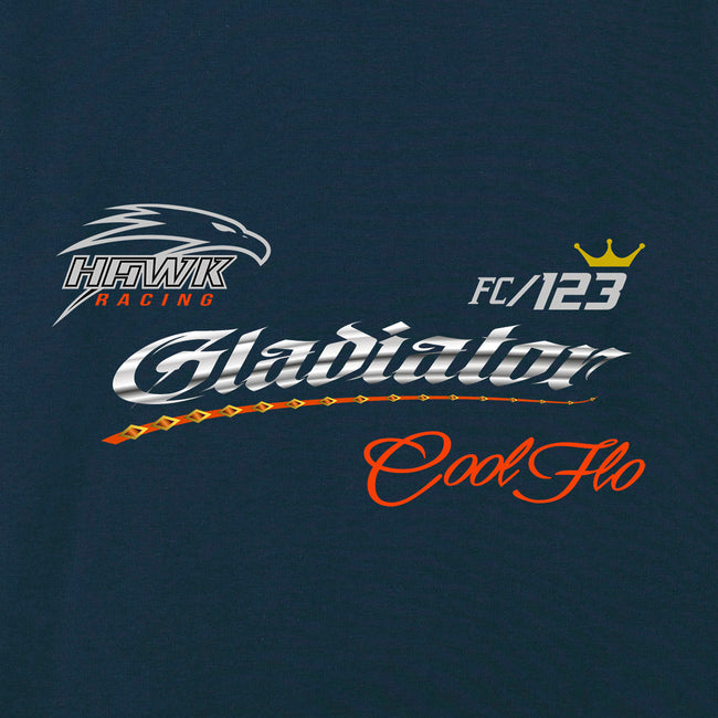 Gladiator Cool Flo Navy Sweatshirt - design close-up