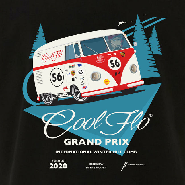 Grand Prix black t-shirt close-up