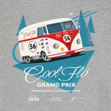 Grand Prix grey hoody close-up
