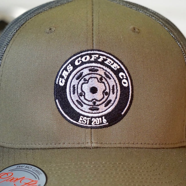 Gas Coffee Green trucker cap - front
