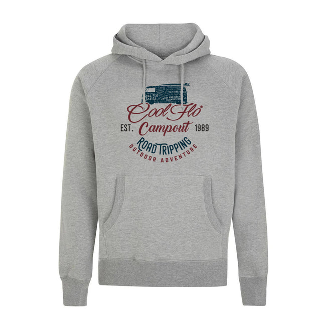 Campout VW campervan Grey Hoody - Cool Flo
