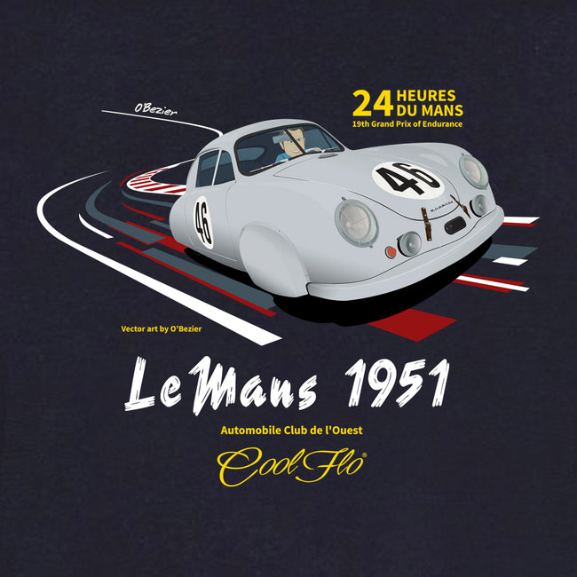Cool Flo Le Mans Navy Hoody - close-up