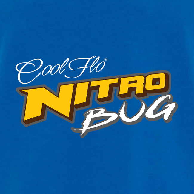 Nitro Bug Cool Flo Royal Blue t-shirt - close-up