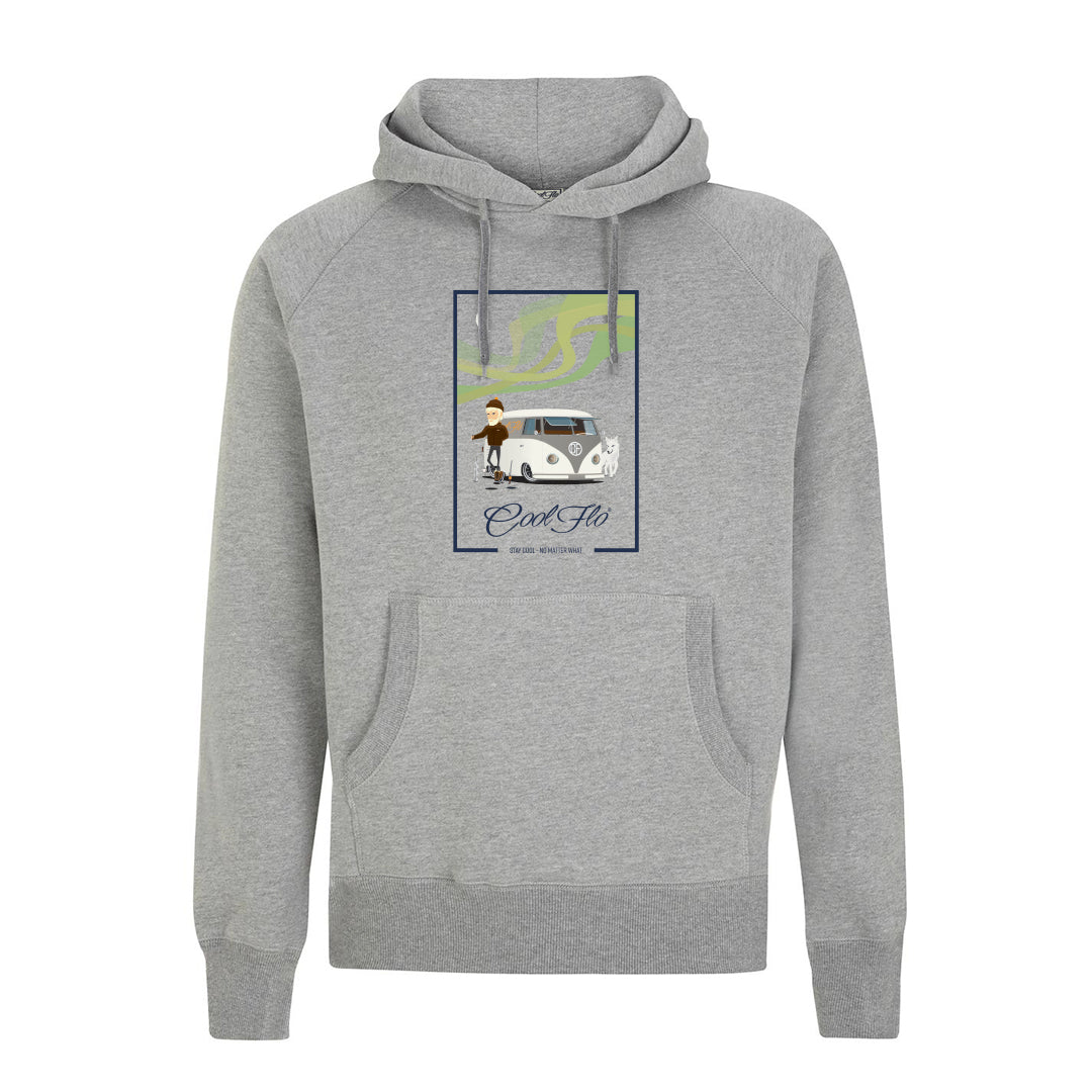 Northern Lights Grey Cool Flo Hoody - front