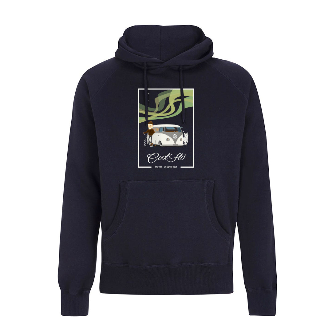Northern Lights Navy Cool Flo Hoody -front
