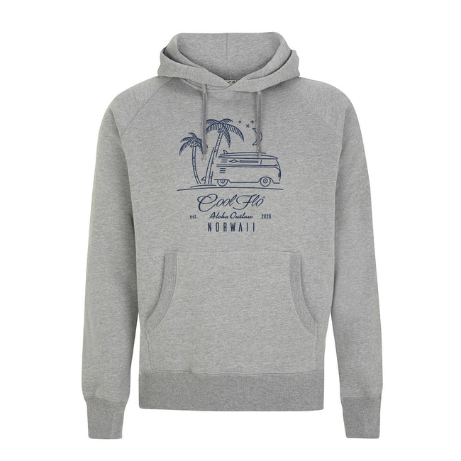 Outlaw Bus Large Print Grey Cool Flo hoody - front