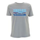 Cool Flo Porsche 356 grey t-shirt - Martini Edition with blue and red print.