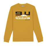 Cool Flo Porsche 911 ochre sweatshirt - GT Edition with black, white and red print.