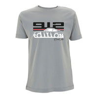 Cool Flo Porsche 912 grey t-shirt - GT Edition with black, white and red print. 