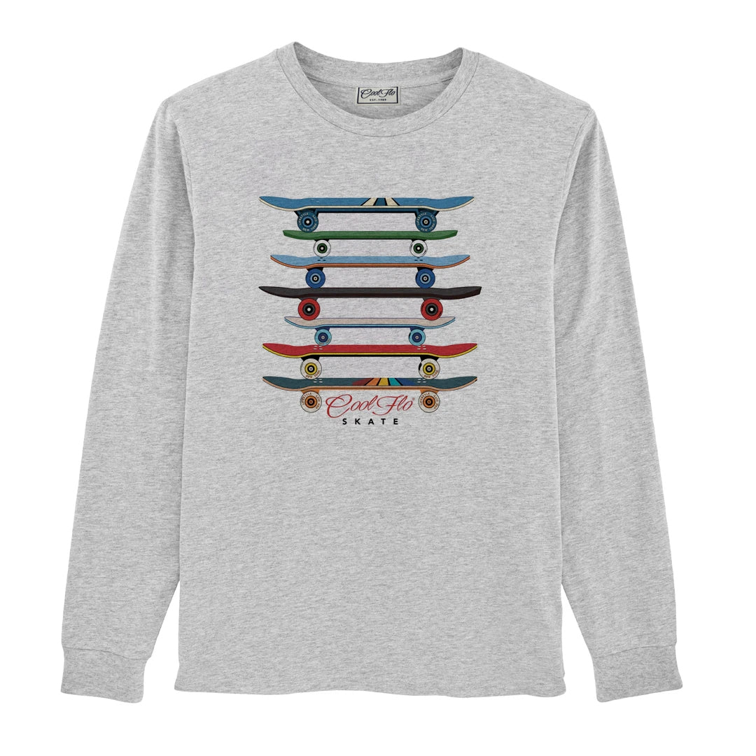 Skate Long Sleeve t-shirt in grey