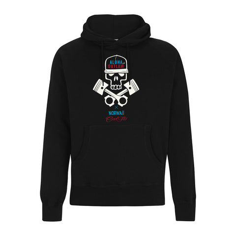 Outlaw Bus Large-Print Navy Hoody