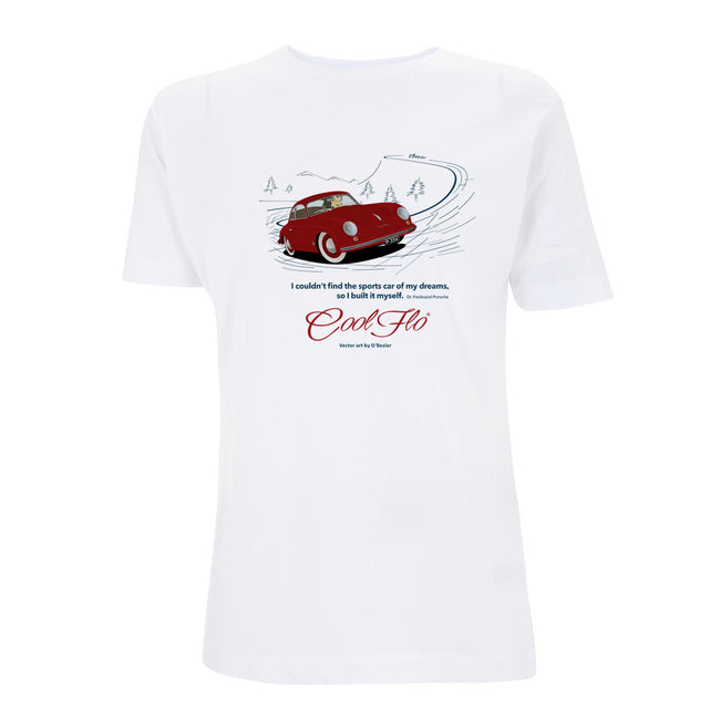 356 Porsche white t-shirt - Cool Flo