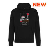 Worldwide Shipping Black Cool Flo Hoody - front with NEW