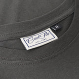 Cool Flo Takeaway Charcoal t-shirt neck label