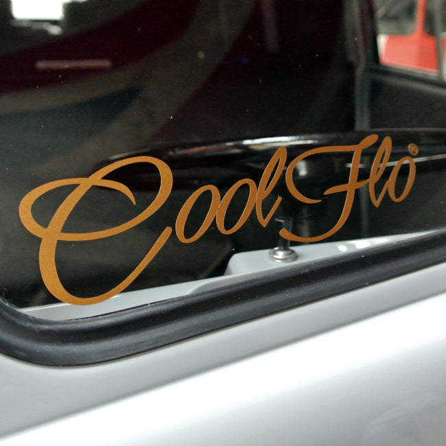 Small 8" Script Decal - Metal Flake - Cool Flo