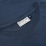 917 Denim blue t-shirt neck label